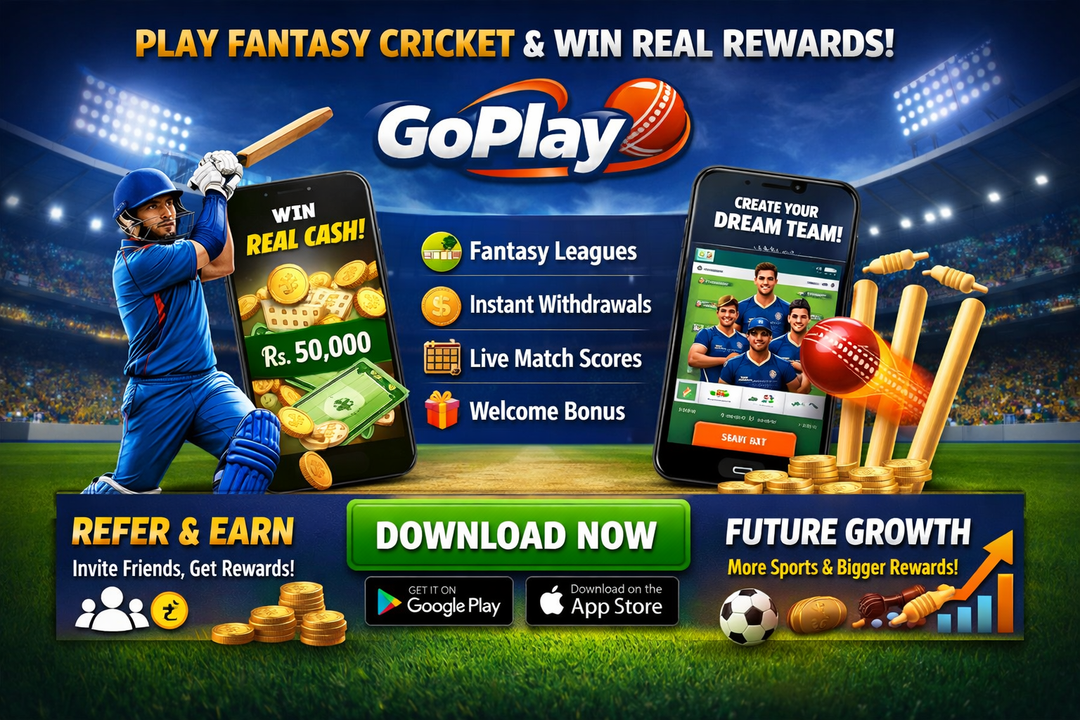 Goplay Cricket Fantasy App